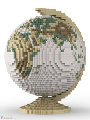 Dirks LEGO® Globe Antique front view