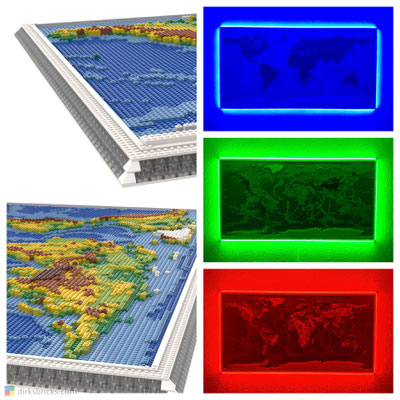 Dirks LEGO® World Map LED colors