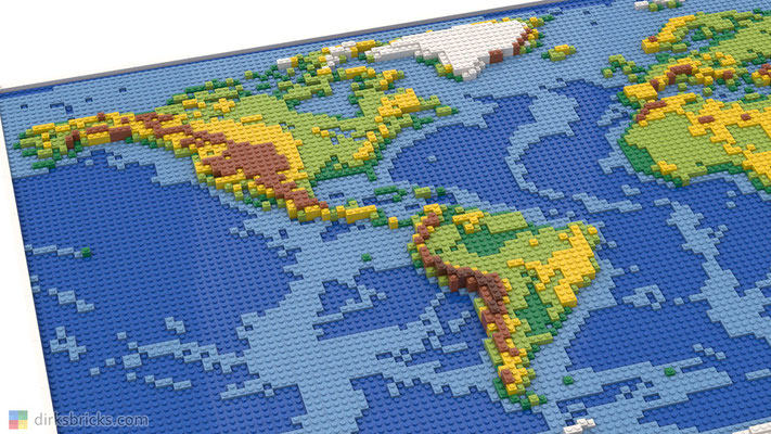 Dirks LEGO® World Map north america