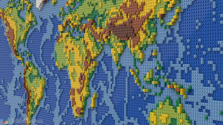 Dirks LEGO® World Map side view 1