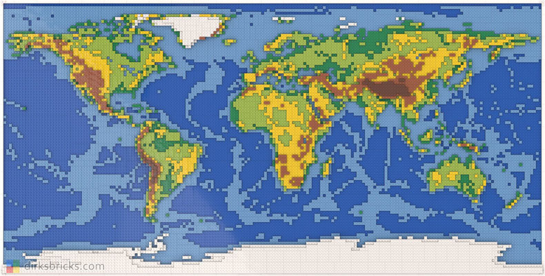 Dirks LEGO® World Map Classic frame 1