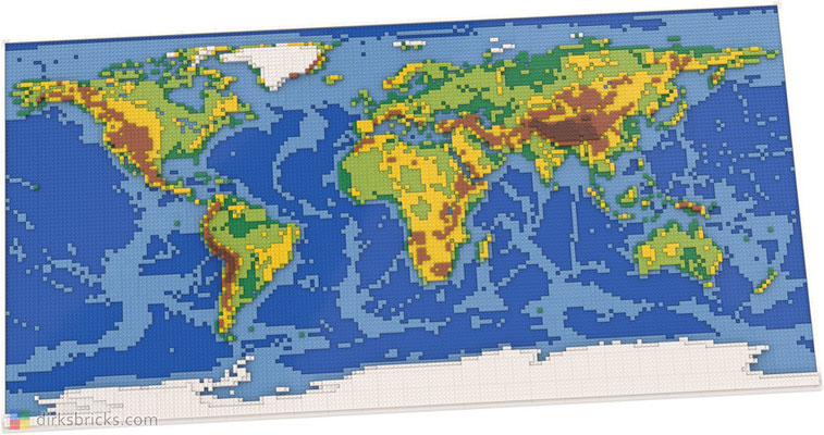 Dirks LEGO® World Map Classic frame 2