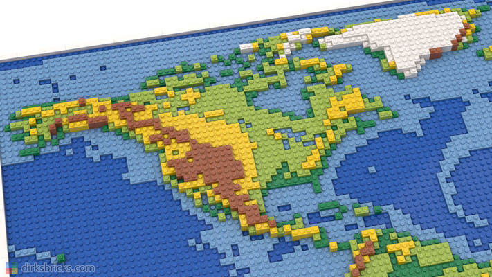 Dirks LEGO® World Map north america 2