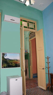 Bedroom 3 on first floor with view to entrance