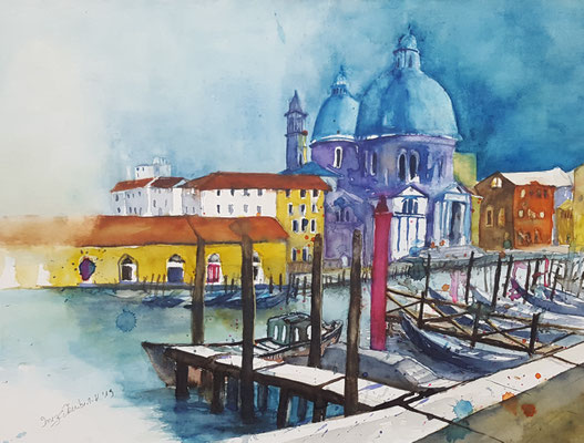 Santa Maria della Salute 2019 Aquarell 36 x 48 cm