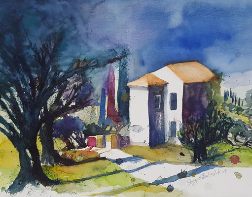 Vinci Toskana 2018 Aquarell 36 x 48 cm