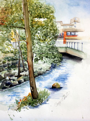 Hemer Bach Aquarell 40 x 30 cm