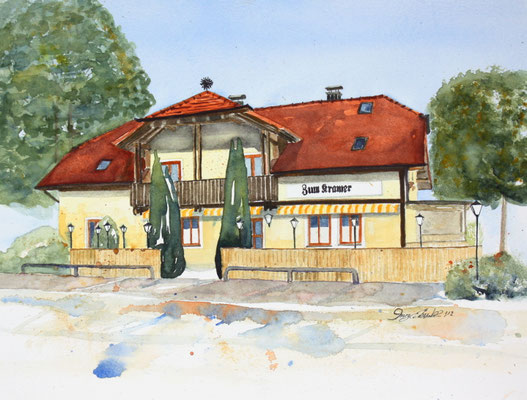 Wirtshaus Zum Kramer Aquarell 40 x 50 cm  - verkauft