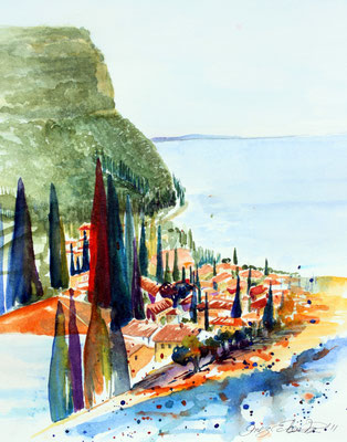 Garda Aquarell 40 x 30 cm