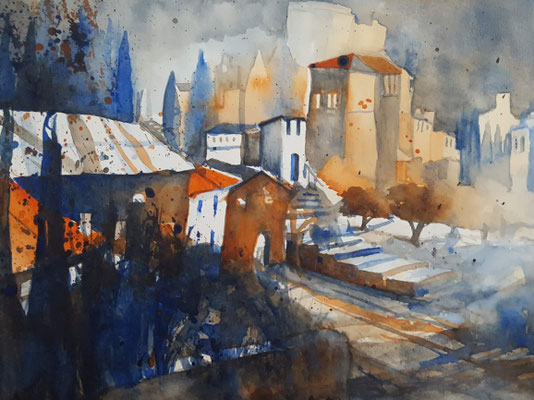 Häuser Impressionen 2020 Aquarell 24 x32 cm