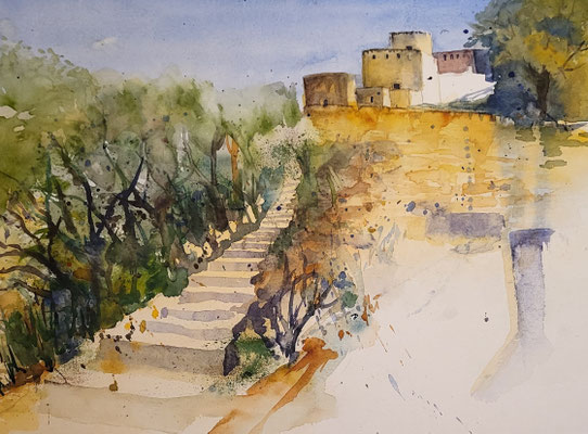 Landschaft Impression Aquarell 2024 35x51 cm Inez Eckenbach-Henning