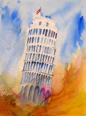 Pisa Aquarell 40 x 30 cm