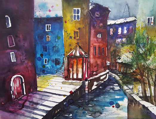 Toskana Italien 2019 Aquarell 36 x 48 cm
