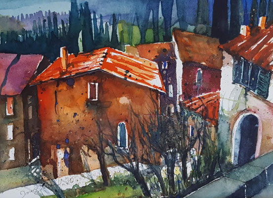 Toskana 2020 Aquarell 24 x 32 cm