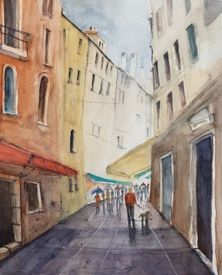 Gasse in Venedig Aquarell 2025 36x48 cm