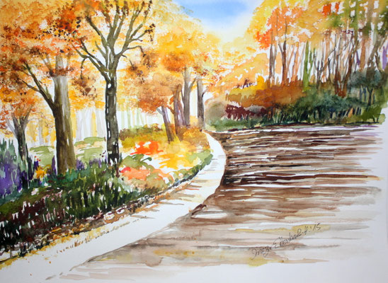 Herbst Aquarell 2015 36 x 48 cm