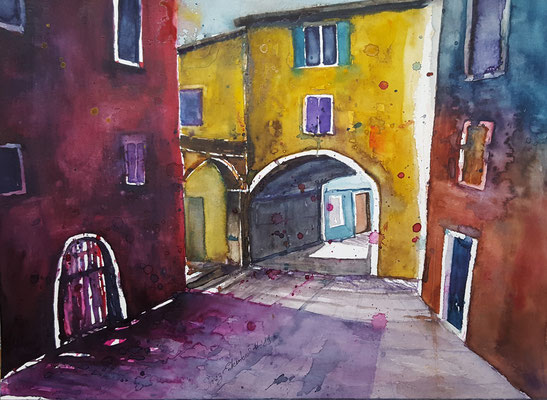 Garda Italien 2019 Aquarell 36 x 48 cm