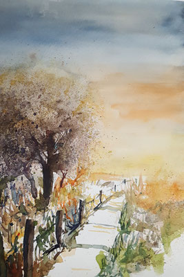 Herbstimpression 2020 Aquarell 32 x 24 cm 