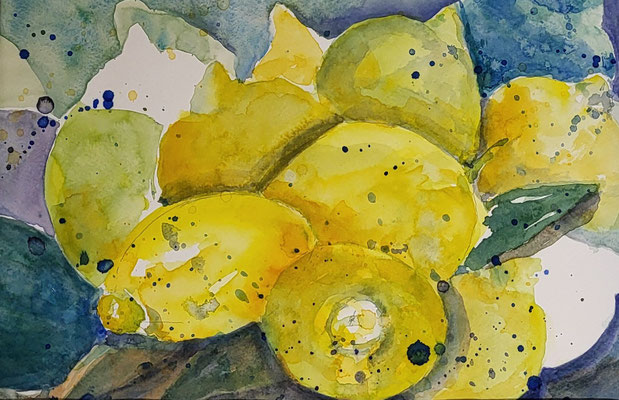 Zitronen Aquarell 2024 24x32 m Inez Eckenbach-Henning