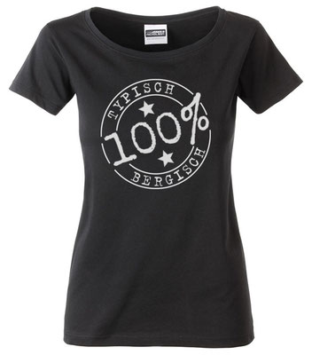 T-Shirt Typisch Bergisch Schwarz