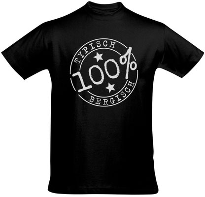 T-Shirt Typisch Bergisch Schwarz