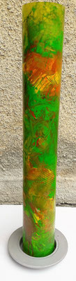 Stehlampe orange - gelb - grün  1m © KunstMomente Christine Dablander / Ansicht ohne Beleuchtung 