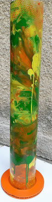 Stehlampe orange - gelb - grün  1m © KunstMomente Christine Dablander / Ansicht ohne Beleuchtung