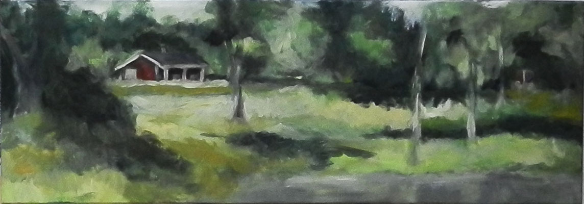 sverige  2012;  Gouache auf Leinwand; 100x35 cm; Privatbesitz