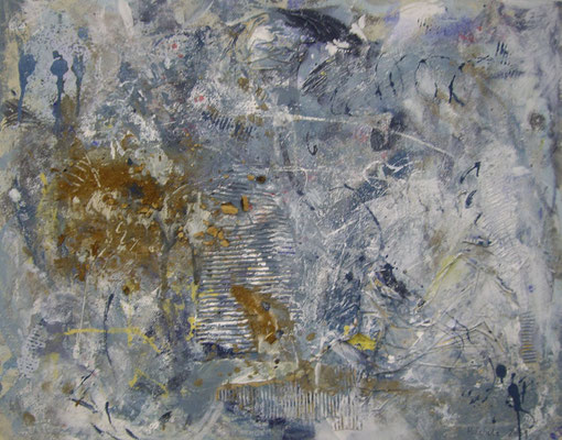 Eiszeit  2001;   Mischtechnik auf Leinwand; 100x80 cm, Privatbesitz