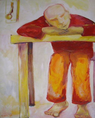 off - schlafene Energie  2007;  Gouache auf Leinwand;  80x100 cm