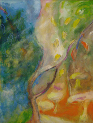 Herbst 1999;  Moschtechnik auf Leinwand;  60x80 cm