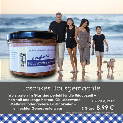 Wochenposteinleger hausmacher Wurst in Glaesern