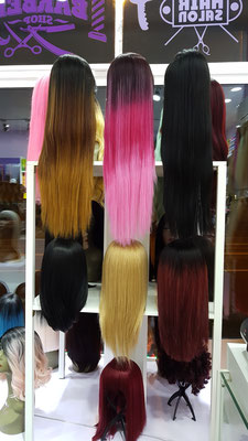 colourful straight wigs 