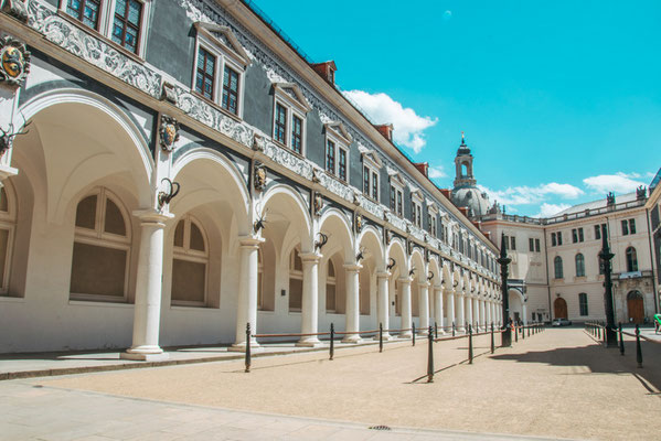 Innenhof des Fürstenzugs in Dresden