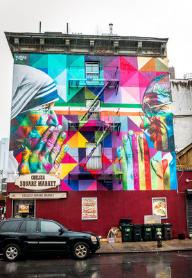 Street Art in New York - Mother Theresa & Ghandi