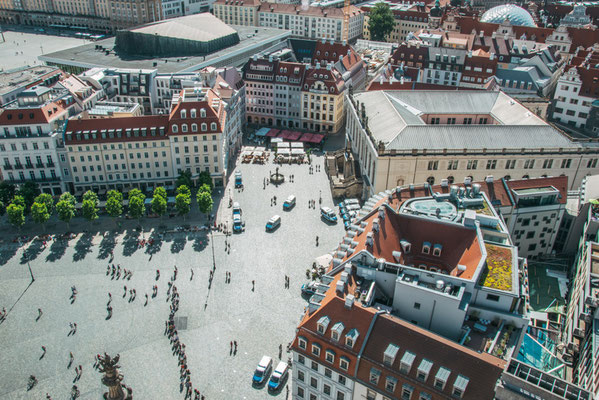 Aussicht von der Frauenkirche In Dresden