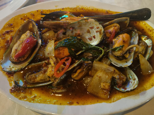 Muscheln in Soyasauce