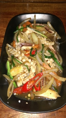 Fried Squid mit Chili