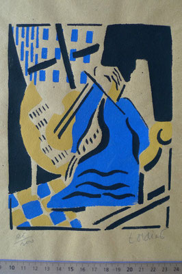 Didier, le guitariste, pochoir, Album Ziniar fév.1921