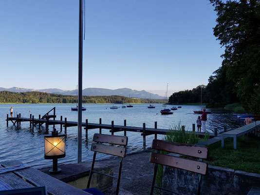 Abendstimmung in Krottenmühl, Segelurlaub, Fahradurlaub, Badeurlaub in der Ferienwohnung