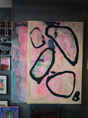 Abstrakte Kunst, Kunstwerk, Galeriekunst, Fine Art, Farbenkunst, Farbenfühlen, Studiorosenrotes, Atelier Bohnet