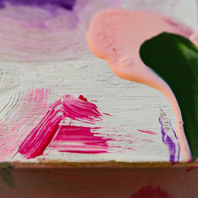 Abstrakte Kunst, Malerei, Abstrakt art, moderne Kunst, Galerie, gallery wall, bunt, pink, neon