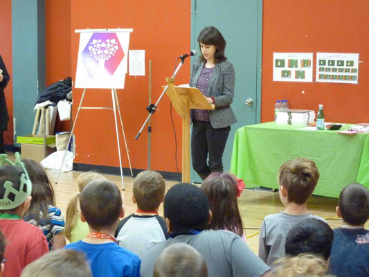 Caroline Renauld, mère d’un enfant qui reçoit le programme et aussi présidente du conseil d’établissement de l’école Antoine-Hallé.