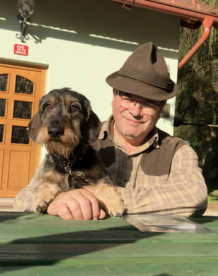 Bernhard mit seinem Ares vom Taborgrund (auch ein Gustl-Enkel)