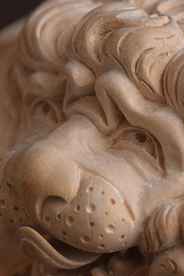 Detail vom Löwenkopf für einen Tielke Baryton - Violworks