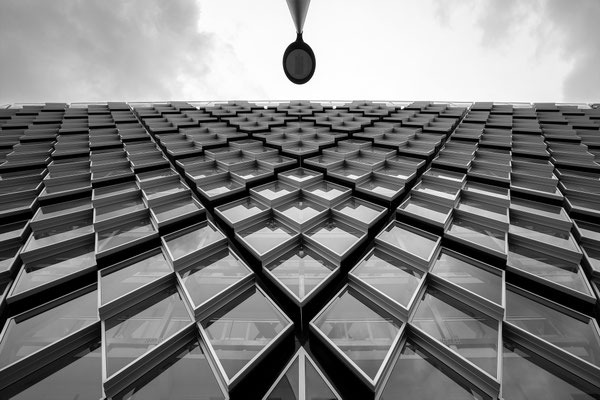 Glass Wall and street lamp