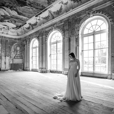 Girl in white dress