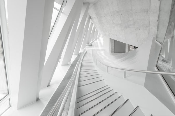 White stairs
