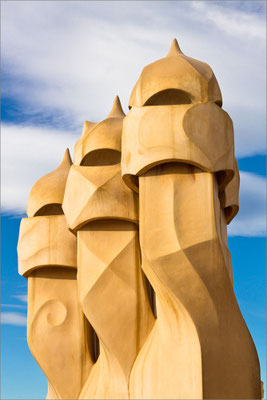 Casa Milà (cheminées), Barcelone, Espagne