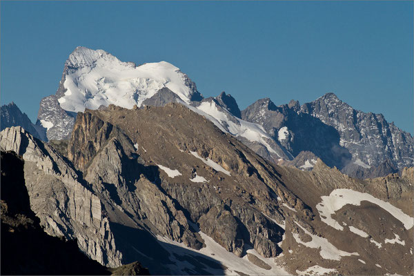 Les Ecrins depuis le lac des Muandes, Clarée, France